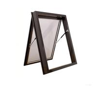 Skylight Fenêtre de toit en verre trempé Cadre en alliage d'aluminium Toit ouvrant manuel hydraulique pour grenier/véranda - 80 x 100 cm et élégant