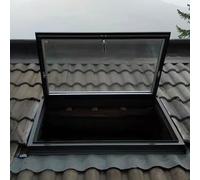 Skylight Fenêtre de toit pour maison, cadre en alliage d'aluminium, verre trempé, éclairage de toit plat pour intérieur grenier et véranda, 88 x 108 cm