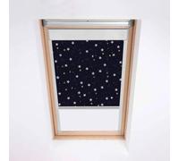 Skylight Stores pour fenêtres de toit Velux - Store occultant - Effet nuit - Cadre en aluminium argenté (SK06)