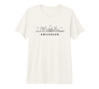Skyline Amsterdam Pays-Bas Amoureux de la Ville T-Shirt Haut de Gamme