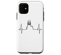Skyline de Barcelone Heartbeat Heart Espagne Sagrada Familia Coque pour iPhone 11