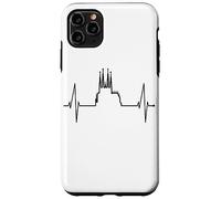 Skyline de Barcelone Heartbeat Heart Espagne Sagrada Familia Coque pour iPhone 11 Pro Max