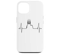 Skyline de Barcelone Heartbeat Heart Espagne Sagrada Familia Coque pour iPhone 13