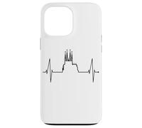 Skyline de Barcelone Heartbeat Heart Espagne Sagrada Familia Coque pour iPhone 13 Pro Max