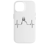 Skyline de Barcelone Heartbeat Heart Espagne Sagrada Familia Coque pour iPhone 14