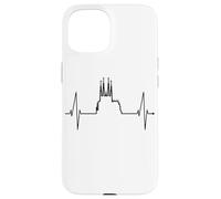 Skyline de Barcelone Heartbeat Heart Espagne Sagrada Familia Coque pour iPhone 15