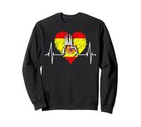 Skyline de Barcelone Heartbeat Heart Espagne Sagrada Familia Sweatshirt