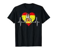 Skyline de Barcelone Heartbeat Heart Espagne Sagrada Familia T-Shirt