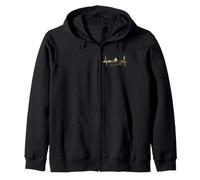 Skyline de Dresde Heartbeat Coeur Allemand I Love Dresden Sweat à Capuche