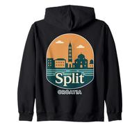 Skyline de souvenirs divisés - souvenirs croates Sweat à Capuche