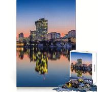 Skyline de Vienne au Coucher du Soleil Puzzle de 1000 pièces pour Adolescents Entraînement Intelligent Évasion reposante Découpe Impeccable Surprise de Noël (38x26cm)