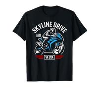 Skyline Drive VA USA Moto Design T-Shirt