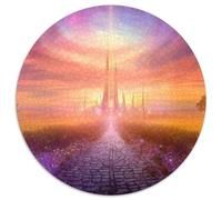 Skyline Magique Circulaire Puzzle Convient pour Adultes Et Enfants 1000 Pièces, Fun Défiant Décoration Maison Unique (67.5x67.5cm)