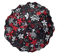 Skyline Ombrelle Parapluie pour Poussette Universelle Accessoire Zertifikat Anti UV 50+ Protection Soleil Adaptateur Parasol Diamètre 63 cm Fleurs rouges