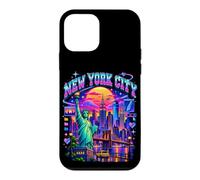 Skyline rétro en Pixel Art de New York pour l'an 2000 Coque pour iPhone 12 Mini