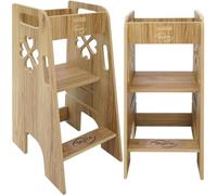 Skyline Tour d'apprentissage d'observation Enfant Montessori Pliable Chaise Réglable en Hauteur à partir de 1 an Learning Tower Meubles d'intérieur Chambre d'enfant Kitchen Helper Imitation chêne