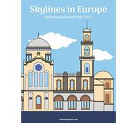 Skylines in Europe Coloring Book for Kids 1 & 2