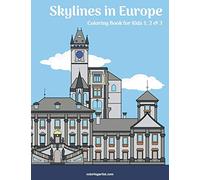 Skylines In Europe Coloring Book For Kids 1, 2 & 3