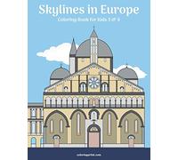 Skylines in Europe Coloring Book for Kids 3 & 4