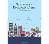 Skylines of European Cities Coloring Book for Kids