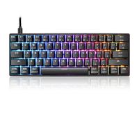 SKYLOONG-Clavier mécanique de jeu filaire USB,rétro4.2 RVB,claviers gamer,ordinateur de bureau,tablette,ordinateur portable,SK61,GK61,61 prédire - Type SK61 Black-SKYLOONG Silver