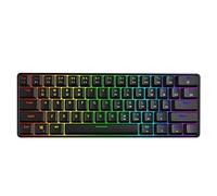SKYLOONG GK61 SK61 Clavier mécanique 60 % 61 touches portable petites touches programmables Commutateur rouge Clavier mécanique RVB remplaçable à chaud pour PC Mac ordinateur portable