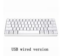 SKYLOONG-Mini clavier mécanique sans fil Bluetooth,claviers de jeu pour les joueurs,bureau,optique,échangeable à chaud,RVB,GK61 - Type SK61 White-SKYLOONG Red