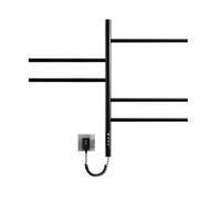 SKYLYZH Porte Serviette Electrique, 420x660mm, Rotation à 180°, Seche Serviette Electrique, Porte Serviettes Chauffant Chauffe Thermostatique Intelligent, économie d'énergie (Black)