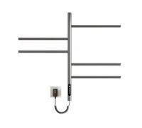 SKYLYZH Porte Serviette Electrique, 420x660mm, Rotation à 180°, Seche Serviette Electrique, Porte Serviettes Chauffant Chauffe Thermostatique Intelligent, économie d'énergie (Grey)