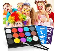 Skymore Kit de maquillage pour enfants, kit de peinture pour le visage, kit de peinture corporelle avec pinceau, kit de peinture corporelle pour carnaval