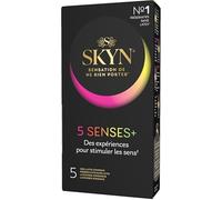 Skyn Préservatifs 5 Senses+ matière Skynfeel sans latex – boîte de 5