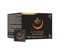 SKYN Elite King Size : Lot de 144 Préservatifs Extra large et ultra fins, sans latex SKYNFEEL pour Homme/Fins, Lisses, Forme Droite/Largeur Nominale 56mm