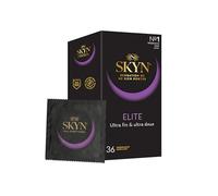 SKYN Elite: Lot de 36 Préservatifs Ultra-fins et Doux de taille Régulière | Sans latex Skynfeel pour Homme, Forme Droite et Lisse /Largeur nominale 53mm