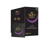 SKYN Elite Skynfeel Lot de 100 préservatifs sans latex pour homme Taille normale, ultra fins et doux, forme droite lisse, largeur 53 mm