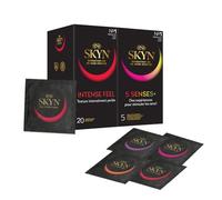 SKYN Lot de 25 Préservatifs: 20x Intense Feel (Perlé) + 5x 5-Senses