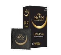 SKYN Original : Lot de 10 Préservatifs sans latex Skynfeel pour Hommes/Taille Régulière, Solides et Fins, Forme Droite et Lisse/Diamètre 53mm