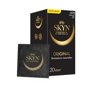 SKYN Original : Lot de 20 Préservatifs sans latex SKYNFEEL pour homme / Taille régulière, préservatifs résistants, fins et lisses de forme droite / Diamètre 53mm