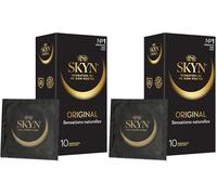 Skyn Original : Lot de 20 Préservatifs sans latex Skynfeel pour Hommes/Taille Régulière, Solides et Fins, Forme Droite et Lisse/Diamètre 53mm
