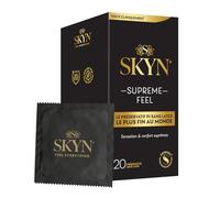 Skyn – Préservatifs Supreme Feel – Sans latex, ultra-fins, lisses – Boîte de 20