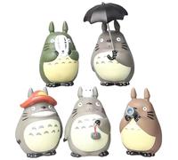 Skynomad Figurine Anime My Neighbor Totoro - Statue Totoro en PVC à collectionner | Modèle d'affichage inspiré du Studio Ghibli pour décoration de maison et de bureau, fans d'anime et de manga (5