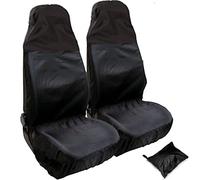 Skyour Lot de 2 housses de siège de voiture avant imperméables et anti-poussière pour voiture, mécanicien, valet, atelier de réparation de carrosserie (Noir)