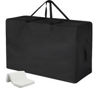 Skyour Sac de rangement pliable en mousse à mémoire de forme imperméable et durable pour matelas d'invités de 10,2 à 15,2 cm, Noir , Fit up 4" Full Trifold mattress: 54x25x13in