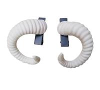 SkyPOOU 1 paire de coiffes gothiques en corne de démons pour Halloween Cosplay Coiffe corne de mouton Accessoires pour cheveux Blanc 9 × 7 cm