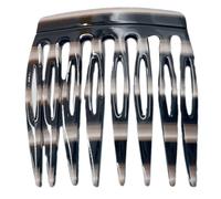 SkyPOOU 1 peigne à cheveux français en acétate pour cheveux - Tenue forte - Petits styles vintage - Pour femme - Stri noir et blanc