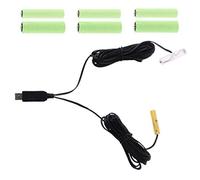 SkyPOOU 4,6 m 4,5 V LR6 LR03 Batterie USB Alimentée par USB pour lampe de poche, horloge, brosse à dents, jouet, bande de Noël, lampe de type C, câble de charge rapide