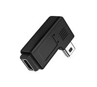 SkyPOOU Adaptateur d'extension MiniUSB 5 broches coudé à 90 degrés pour le chargement et le transfert de données dans un espace restreint USB mâle vers femelle