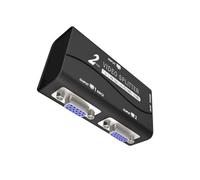SkyPOOU Amplificateur de distribution VGA de 1 à 2 duplicateurs pour ordinateurs et téléviseurs, extension de signaux jusqu'à 65 mètres, distributeur vidéo haute résolution