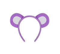 SkyPOOU Bandeau oreilles d'ours dessin animé nœud nœud robe courte tendance tissu doux accessoire cheveux pour femme et .Lavande