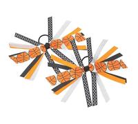 SkyPOOU Bandeaux de volleyball faits à la main avec impression de football. Corde à cheveux élastique confortable pour le sport. Couleur : 12 × 12 cm