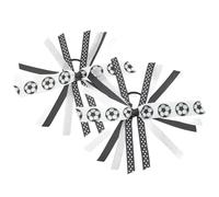 SkyPOOU Bandeaux de volleyball faits à la main avec impression de football. Corde à cheveux élastique confortable pour le sport. Couleur : 12 × 12 cm